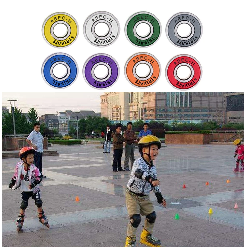 8 шт. ABEC 11 роликовые подшипники 608RS качественный подшипник для скейтборда
