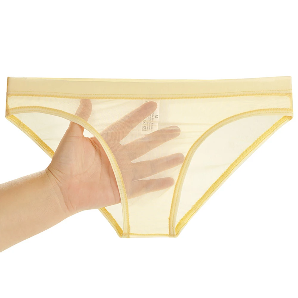

Men's Low Rise Underwear Briefs Sexy Low Rise Briefs Seamless Breathabl Mesh Briefs Thong See Through Lingerie