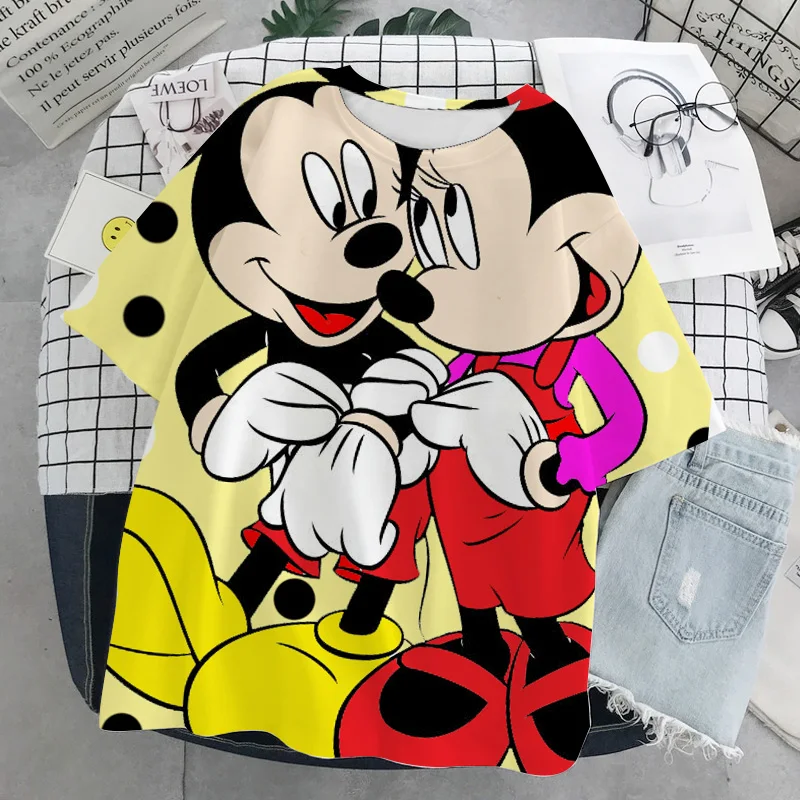 Футболка женская оверсайз с мультяшным рисунком Disney Повседневная Уличная одежда