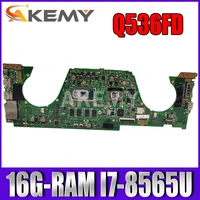 q536fd laptop mainboard for asus q536fn q536fdx ux562f ux562fd rev2 0 mainboard w 16g ram i7 8565u v2g
