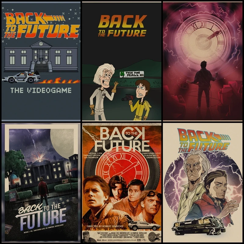 

Buy three to send one Classic movie back to the future poster retro kraft poster home art deco sticker wall decoration room