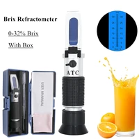 handheld brix refractometer sugar wine concentration meter densitometer 0 32 beer measuring grapes atc with retail box 40 off