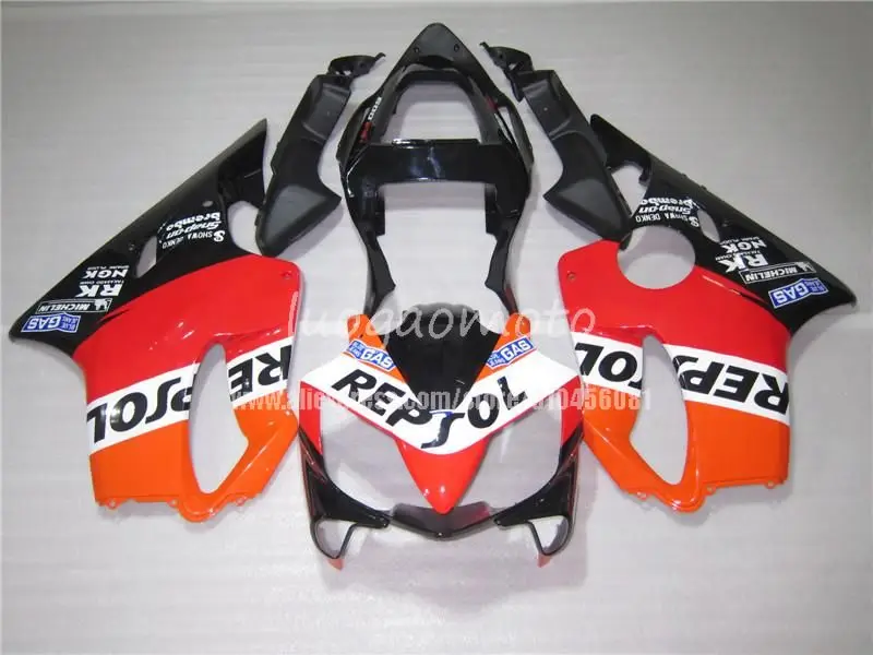 

Комплект обтекателей для HONDA CBR600F4i 01 02 03 CBR600 F4i 2001 2002 2003 Кузов мотоцикла # orange REPSOL