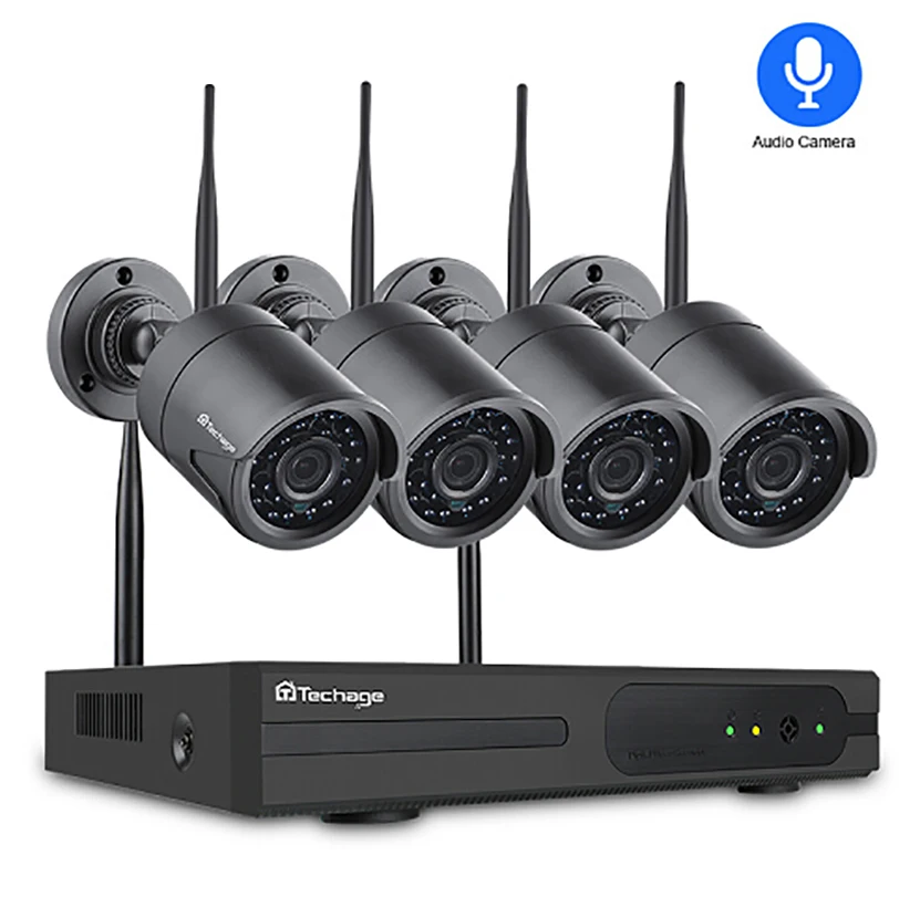 Камера видеонаблюдения Techage беспроводная инфракрасная камера безопасности 4