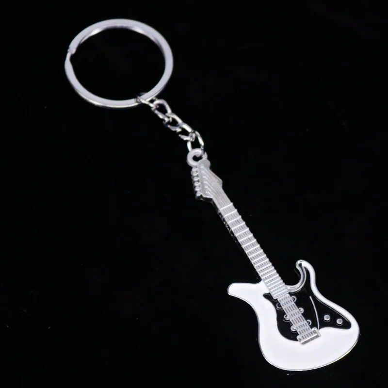 Мужские и женские Брелки для гитары Розовые синие красные черные брелки ключей