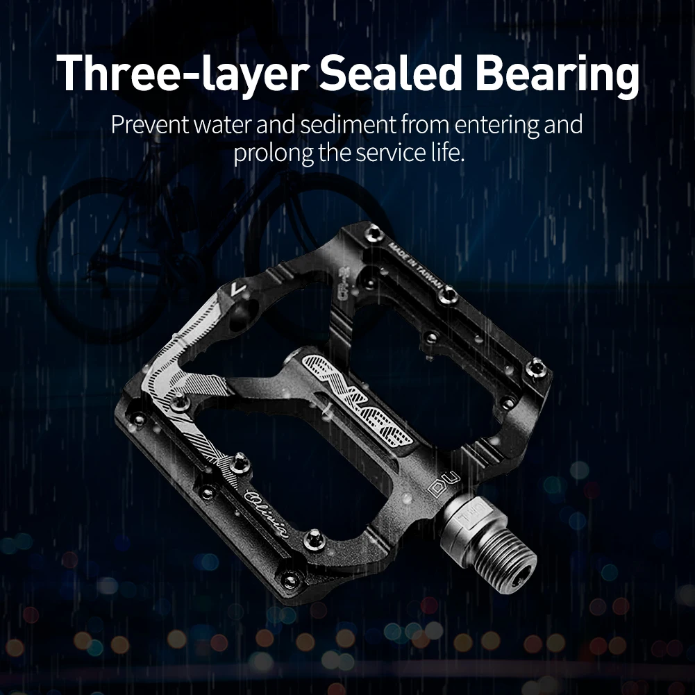 bicycle pedal CNC aluminum alloy flat bicycle platform pedal light non-slip mtb pedal mountain bike riding pedal