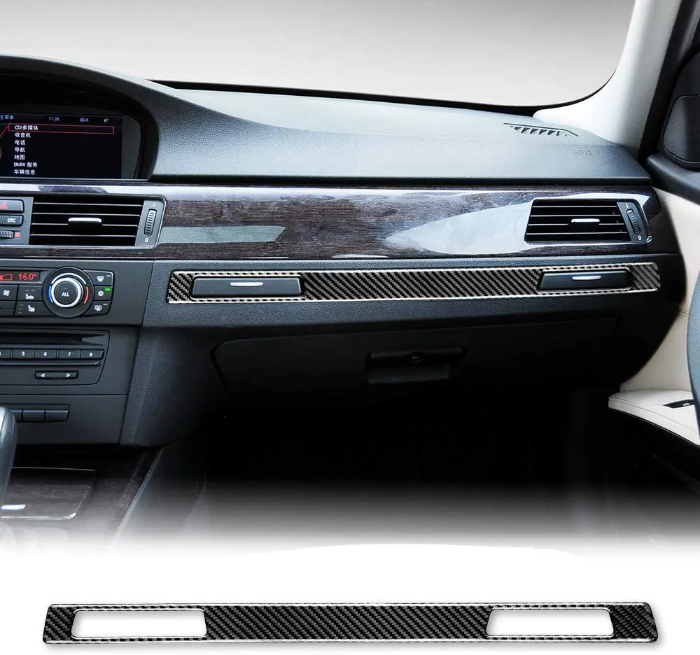 

Carbon Fiber Car Copilot Water Cup Holder Panel Cover Interior Trim Decoration For BMW 3 Series E90 E92 E93(2005-2012)