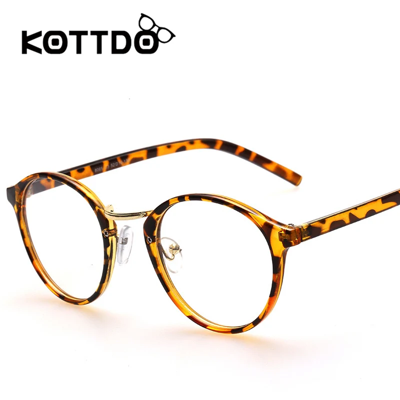 KOTTDO ретро круглые очки для чтения, для мужчин и женщин, винтажные компьютерные прозрачные очки, оправа для близорукости, Oculos De Grau Femininos