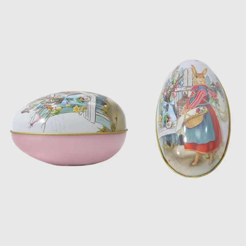 Easter Day Sunday Eggs Tinplate Candy Box Case DIY Large Decoration Arts Crafts Birthday Kids Toys Education Holiday Decorations | Дом и сад