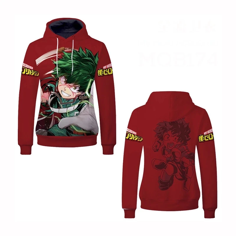 

Coshome Boku No My Hero Academia Midoriya Shoto Todoroki Bakugou Cosplay Hoodies Costumes Men Men Plush Coat