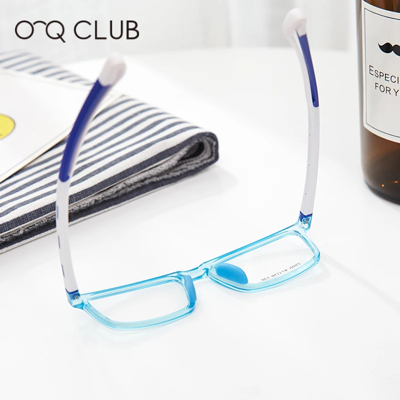 

O-Q CLUB Kids Glasses Squre Myopia Optical Eyeglasses Frames TR90 Silicone Comfortable Flexible Children Eyewear 2505