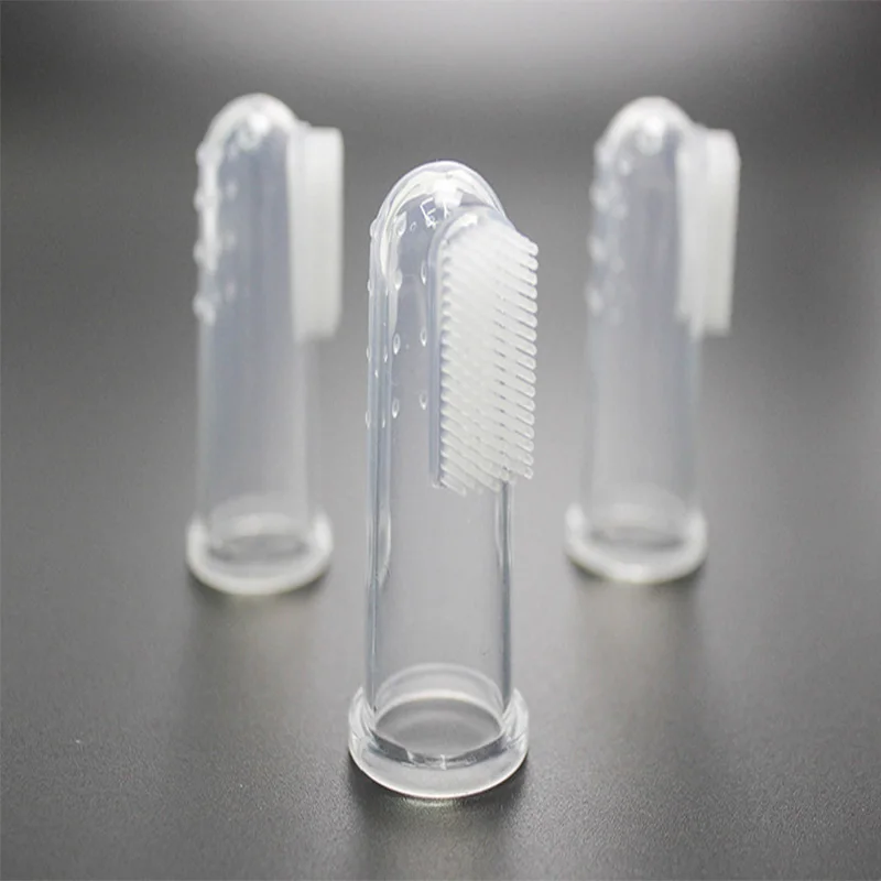 

Pet Care Products Dog Cat Toothbrush White Transparent Silicone Large and Small Dogs Teeth Cleaning Brush VIP