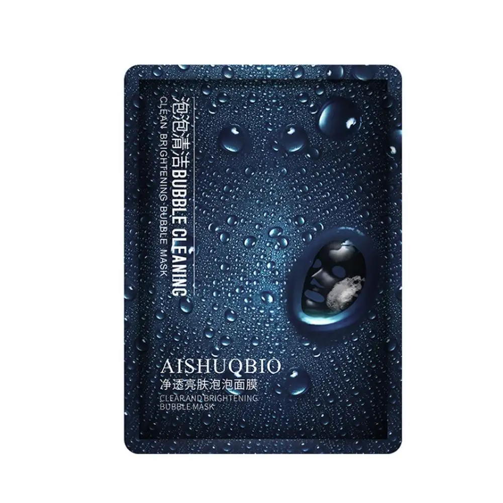 

1pc Detox Oxygen Bubble Sheet Mask Clean Mask Remove Dirt Blackhead Moisturizing Bamboo Charcoal Black Face Mask Care Product