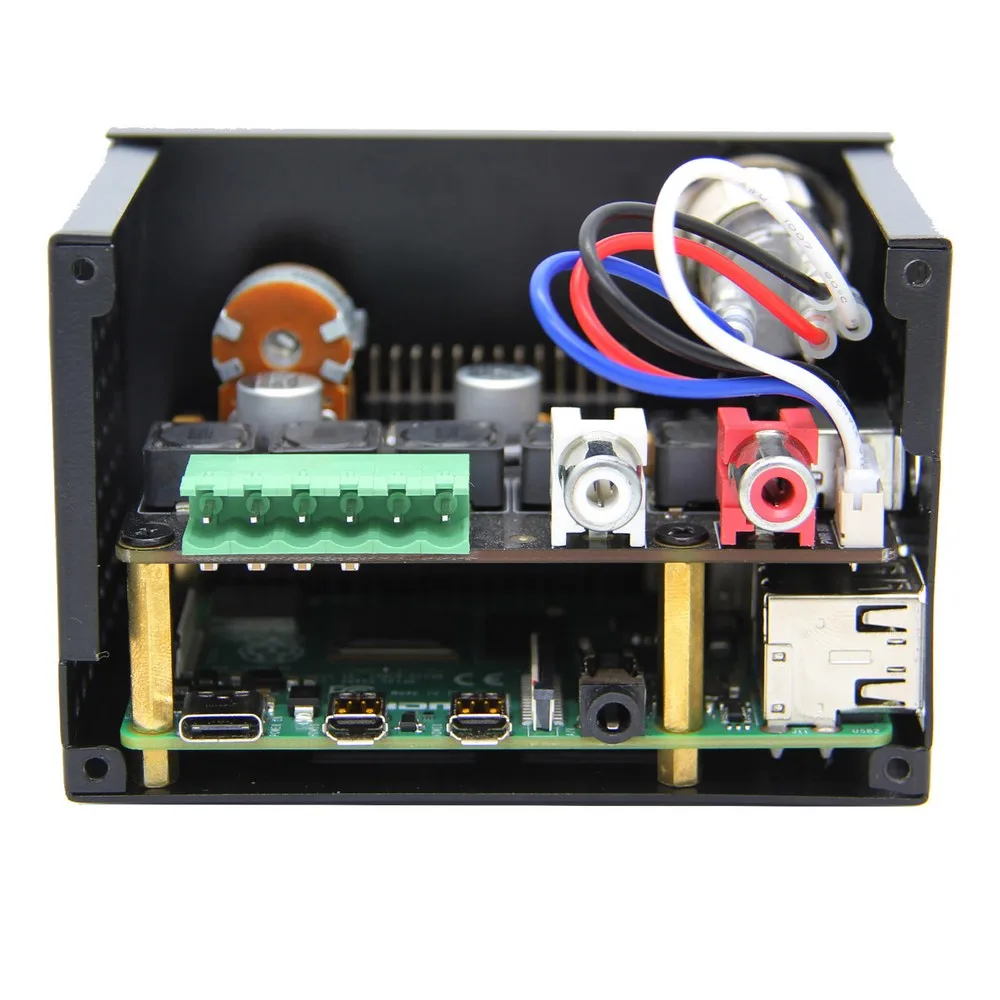 Металлический чехол для Raspberry Pi X400 V3.0 ЦАП AMP Audio плата расширения и только 4 Модель