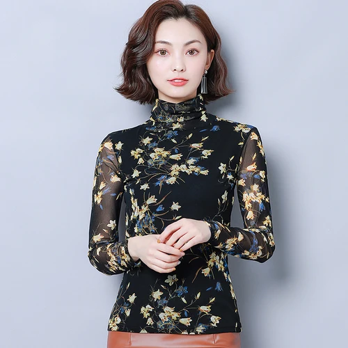 Новинка осени 2020 популярный эластичный высокий воротник изысканный принт