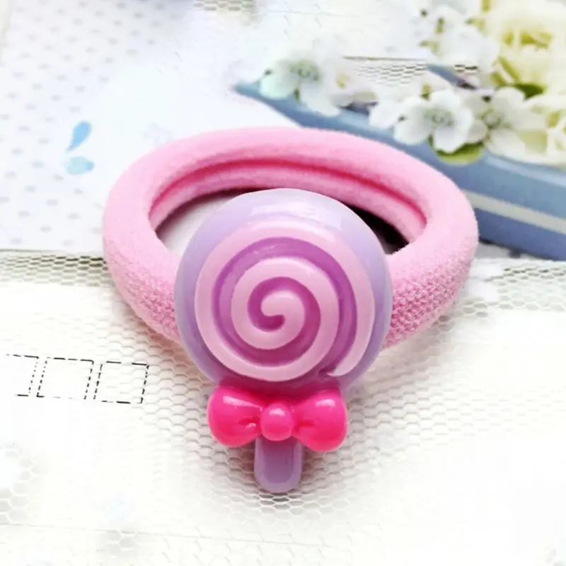 1 шт. 4 см детская цветная эластичная резинка милая акриловая для волос с