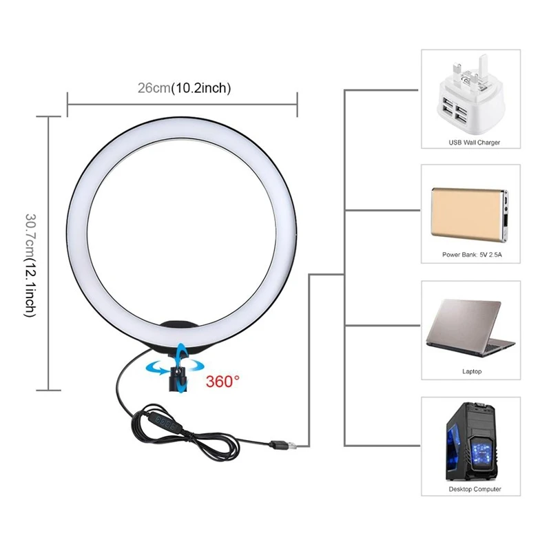 

PULUZ PKT3040 140cm Round Base Desktop Mount+Live Broadcast Dual Phone Bracket+LED Ring Vlogging Video Light Kits