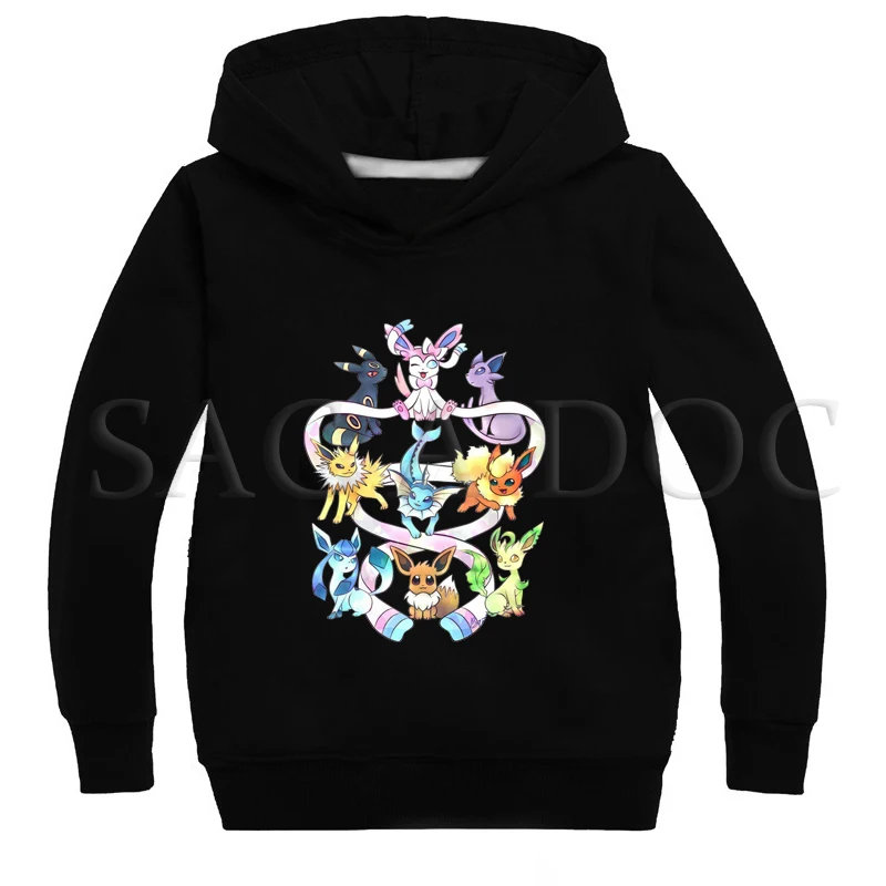 Hoodies 6 Толстовки для мальчиков с принтом «Покемон» на весну-осень одежда для детей детские толстовки с капюшоном для девочек Повседневный Спортивный пуловер - Цвет: Hoodies 6