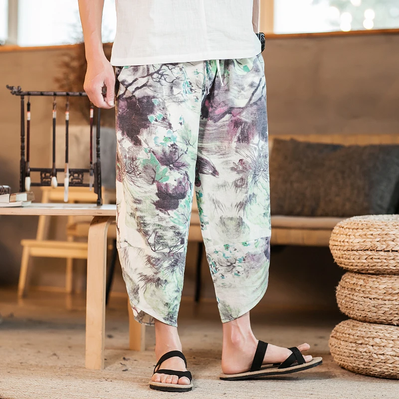 

Fashion Mens Jogging Pants Streetwear Casual Pants Men Elastic Chinese Style High Quality Harem Pants Mens Large Size 5XL