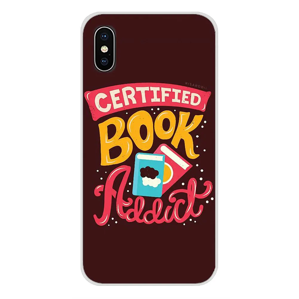 Прозрачный мягкий чехол Сертифицированный книга наркоман Diy люкс для Apple IPhone X XR XS