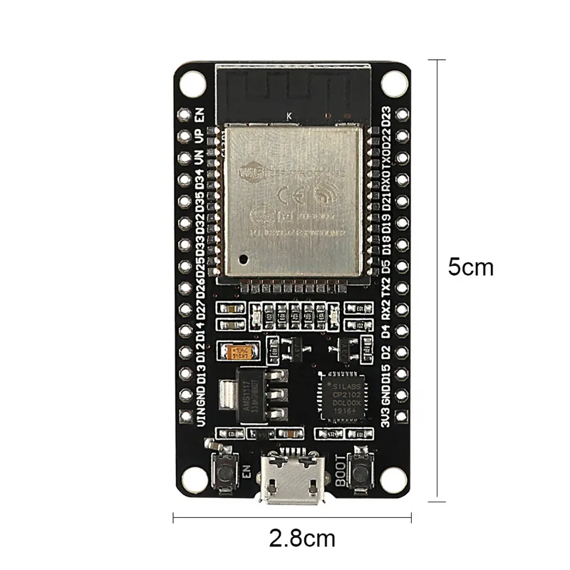ESP32 ESP-32 Беспроводной Wi-Fi Bluetooth Совет по развитию 2 4 ГГц CP2102 Micro USB Dual Core модуль не
