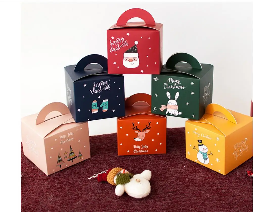 Christmas Advent Calendar Kraft Box Crate Set Square Gift Fruit Candy Storage | Дом и сад