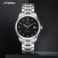 sinobi design brand luxury men watches automatic black watch men stainless steel waterproof business sport mechanical wristwatch