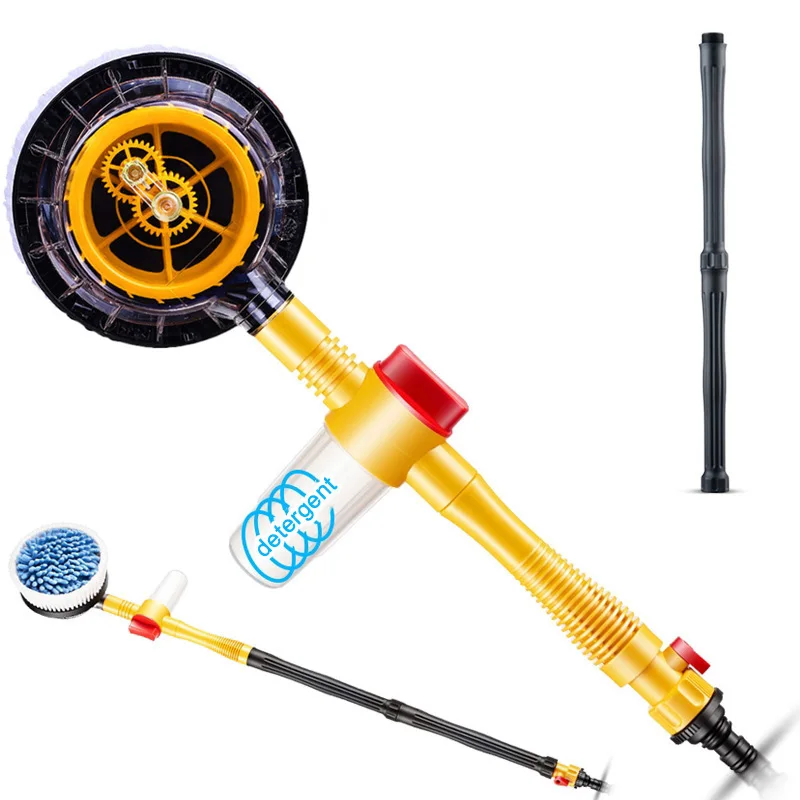 

New Rotating Car Wash Brush with Soap Reservoir Spray Water Window Cleaner Home Cleaning Tool
