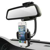 univerola car rear view mirror mount mobile phone universal 360 degrees rotation holder for iphone samsung gps smartphone stand