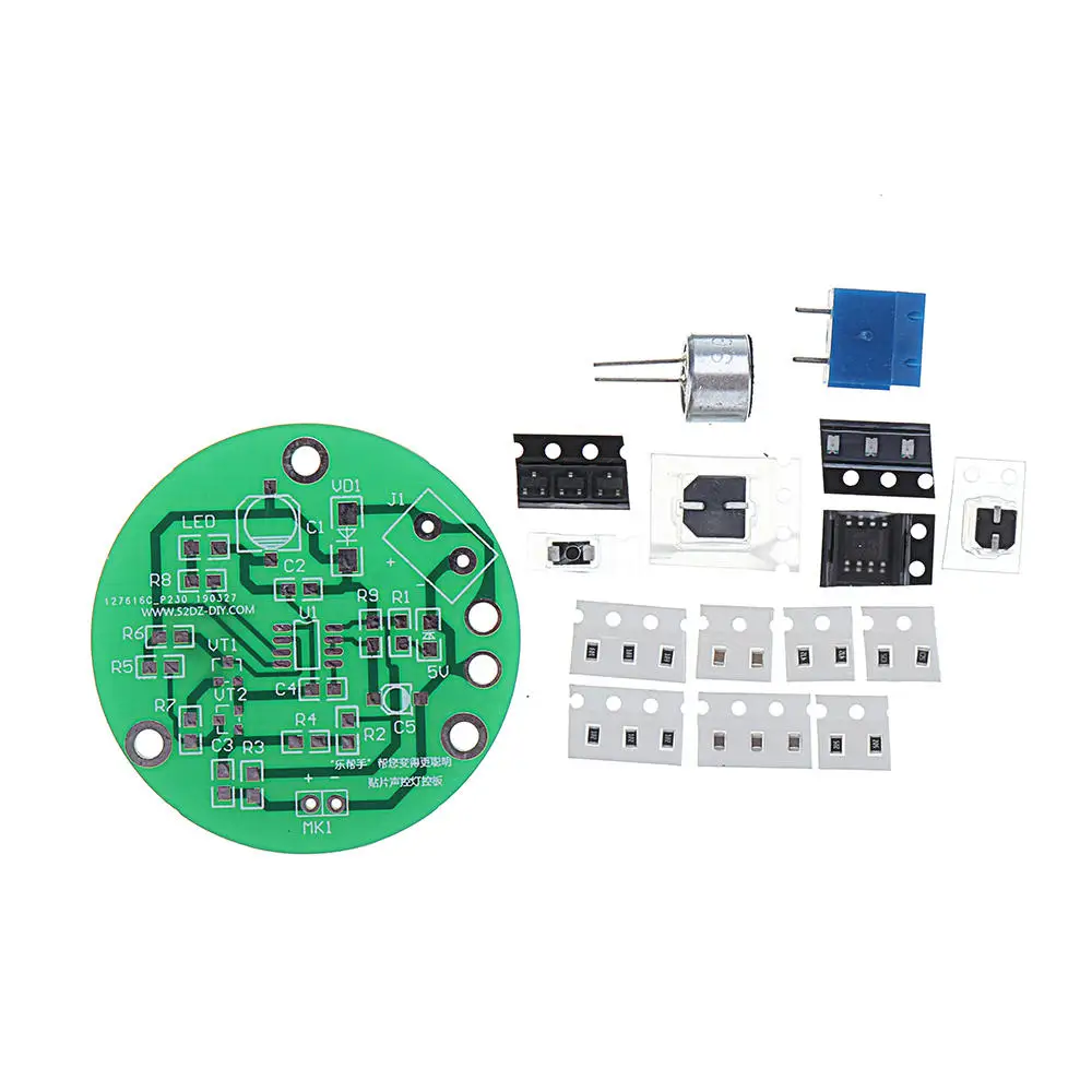 

3pcs/lot DIY SMD Round Sound Control LED Light Electronic Kit