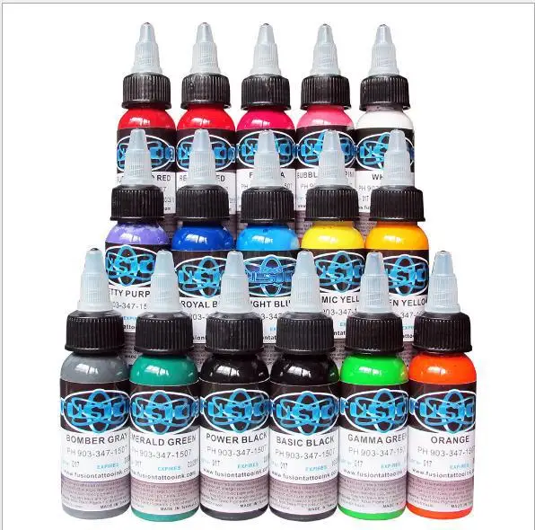 Высококачественные чернила для татуировки Fusion 16 цветов набор 30 мл/бутылка краска