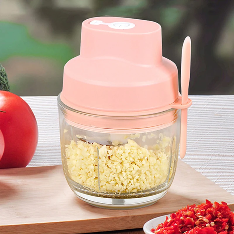 

New Nov Mini 100ML/300MLMultifunctional Cordless Vegetable Chopper Meat Grinder Food Cutter USB Rechargeable