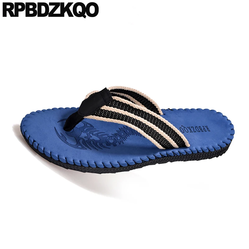 Шлепанцы мужские с ремешком на щиколотке сандалии в полоску дышащие для воды