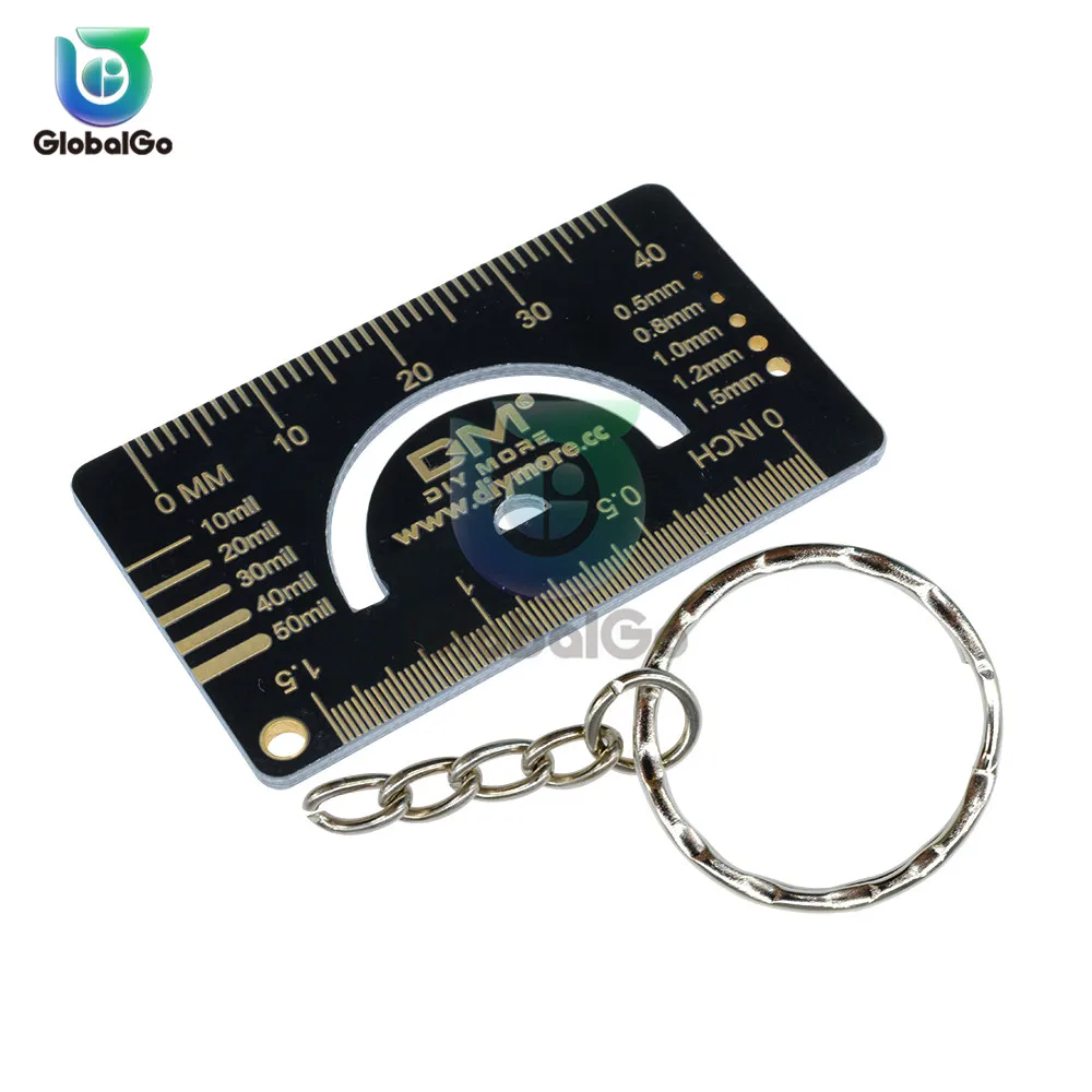 4 см многофункциональная измерительная линейка PCB инженерная с брелоком