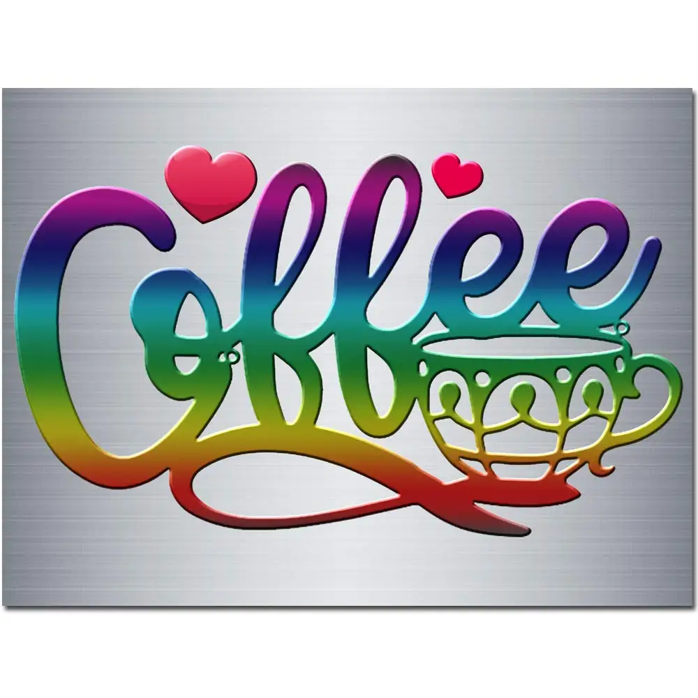 

Retro Design Coffee Tin Metal Signs Wall Art | Thick Tinplate Print Poster Wall Decoration for Cafe/Kitchen/Coffee Corner/Coffe
