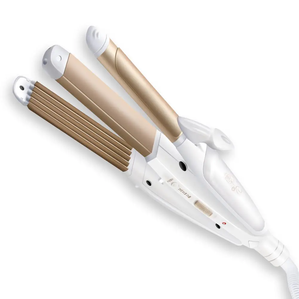 

3 In 1 Hair Curling Iron Electric Hair Straightener Multifunction corrugated Iron Corn Plate Heated Roller Hair Curling Iron