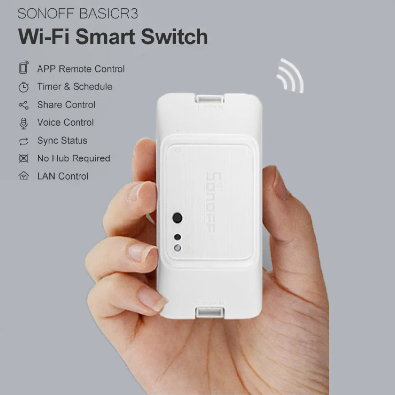 SONOFF BASIC R3 умный вкл/выкл WiFi переключатель света таймер приложение/LAN/голосовой пульт дистанционного управления DIY режим с Alexa Google Home