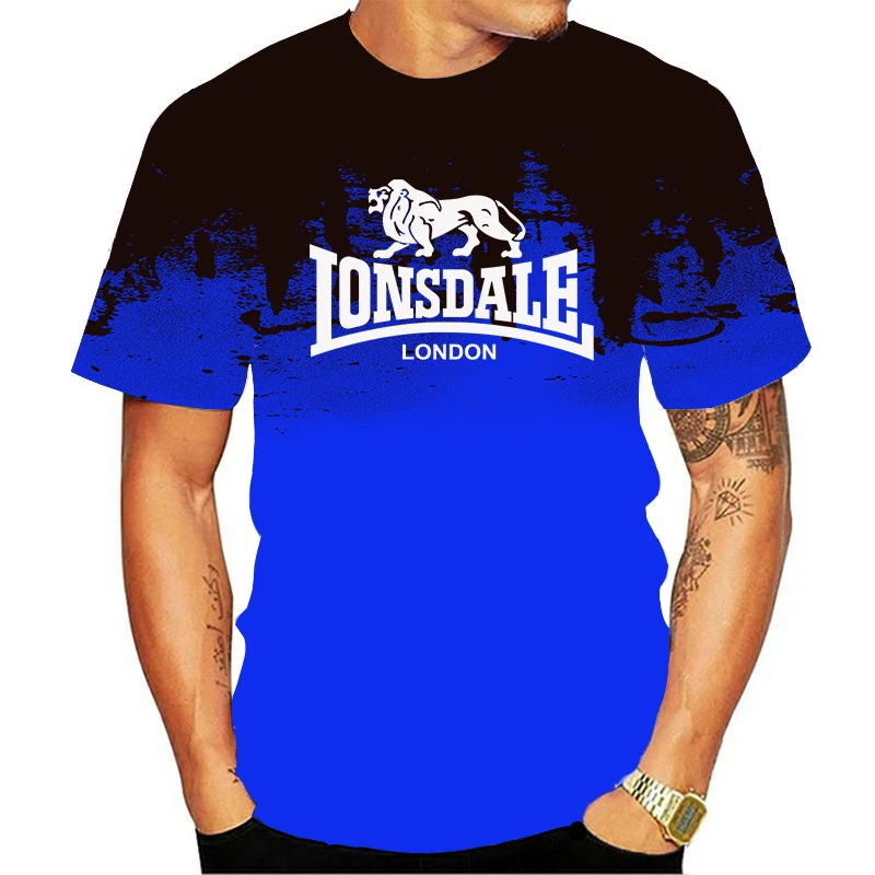

New T-Shirt Top summer 3D printing funny T-shirt short sleeve t-shirt men's fashion brand Lonsdale print men's T-shirt