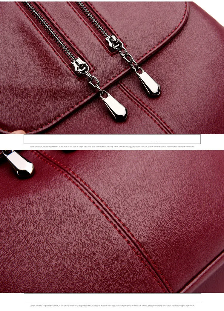 Brand New Laptop Backpack Women Leather Luxury Backpack Mochilas Feminina Ladies Fashion Backpack Satchel School Bag Pu