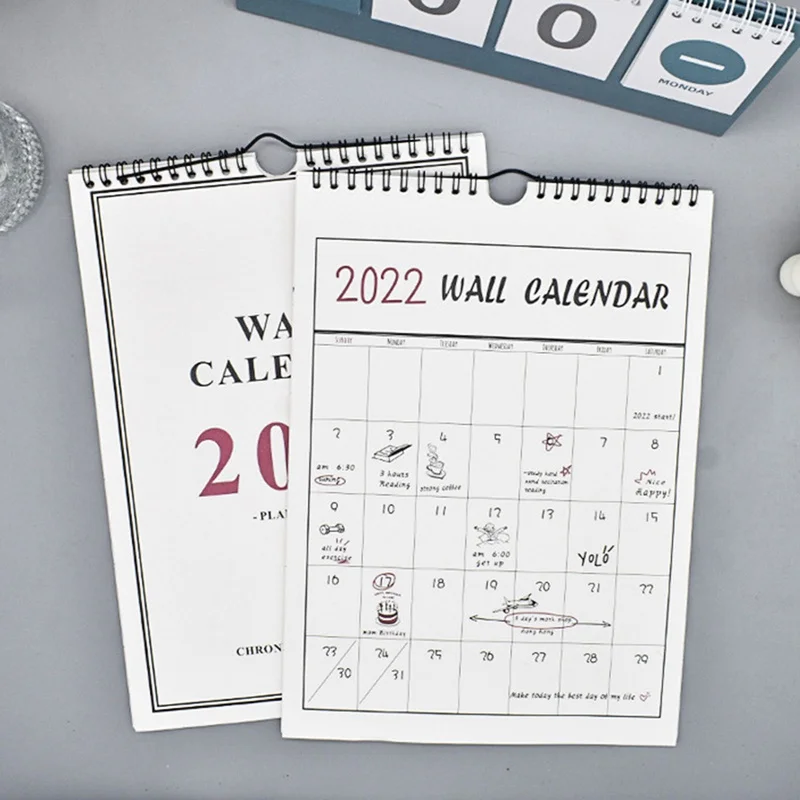 

2022 Wall Calendar DIY Daily Monthly WorkNote Schedule Wall Calendar Agenda Planner Calendar Ofiice Supplies Decor 20.5*28.5cm