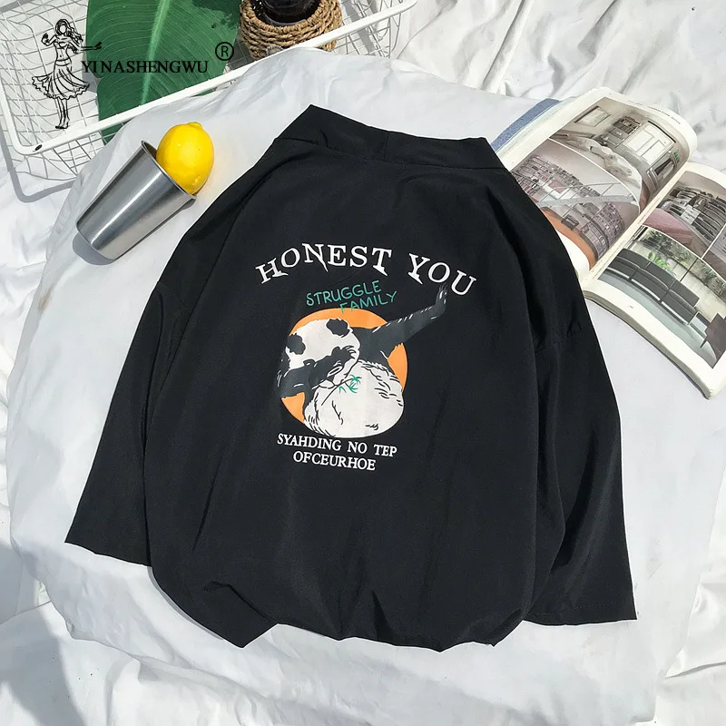 Кимоно кимоно для мужчин и женщин тонкое свободное в японском стиле Повседневная