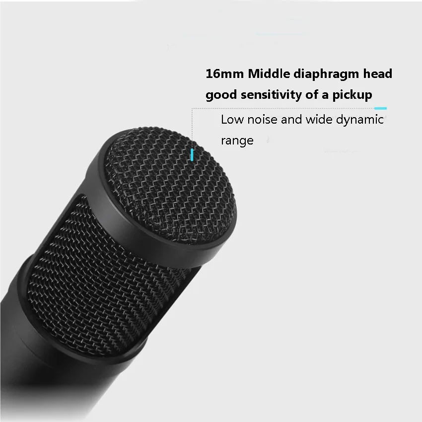 Микрофон конденсаторный с креплением подставки для видеоблогеров микрофон