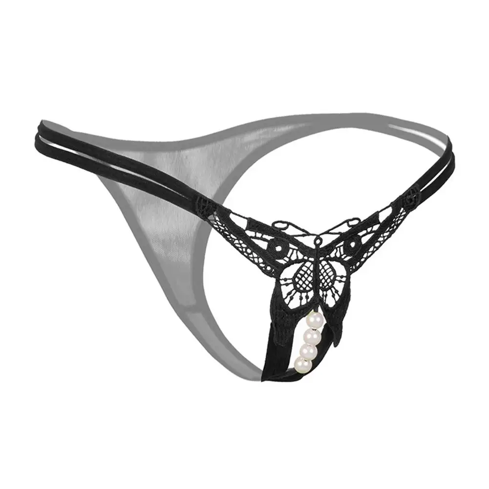 

Women's underwear Hot Sexy Faux Pearl String Massage Underwear Briefs Lady G-String Nightwear Low-Rise Panties 6 Colors