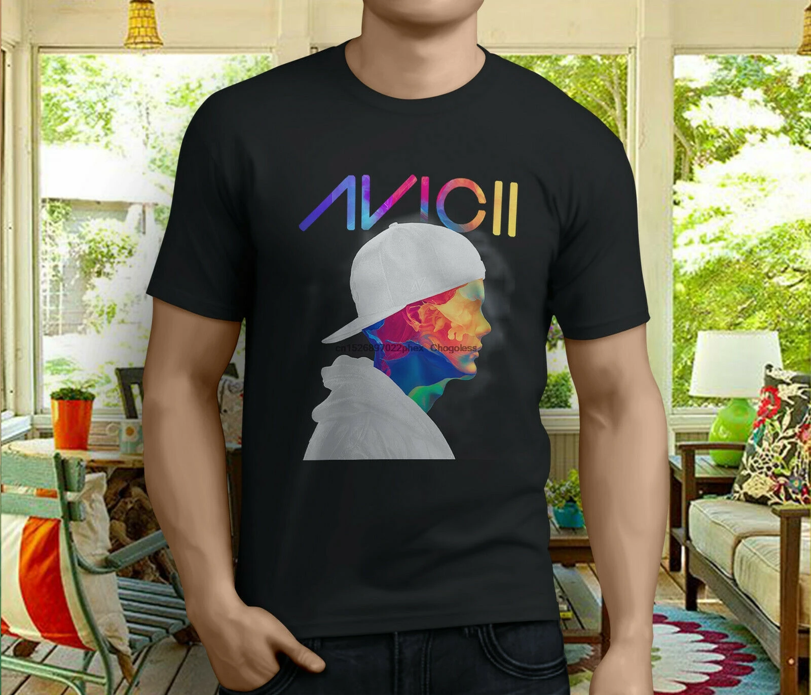 Новая популярная мужская Черная футболка Avicii DJ M | Мужская одежда