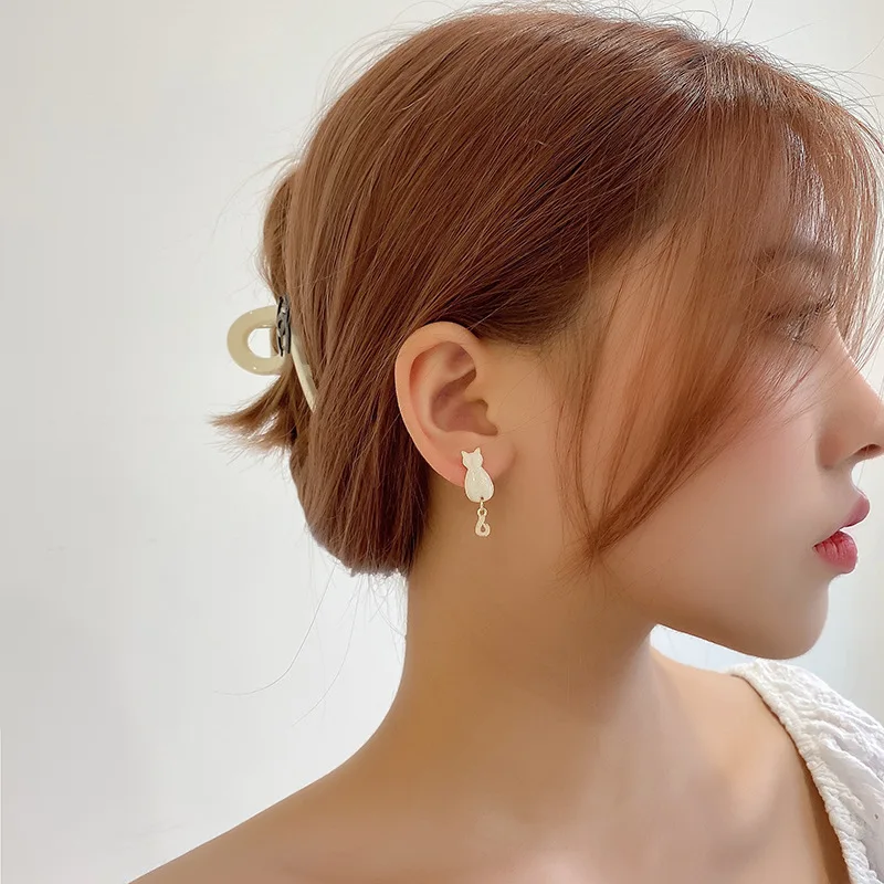 

Fashion 925 Sterling Silver Cat Fish Stud Earrings For Women Gift Hypoallergenic Sterling-silver-jewelry Prevent Allergy