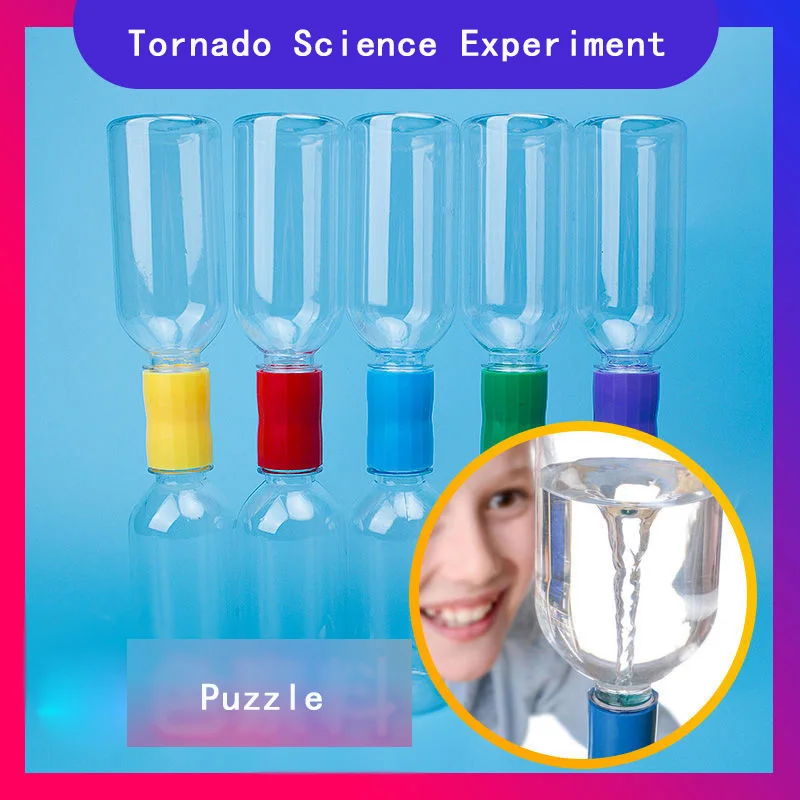 

Novelty toys kindergarten tornado making vortex bottle water connector scientific experiment cyclone pipe teaching aid education