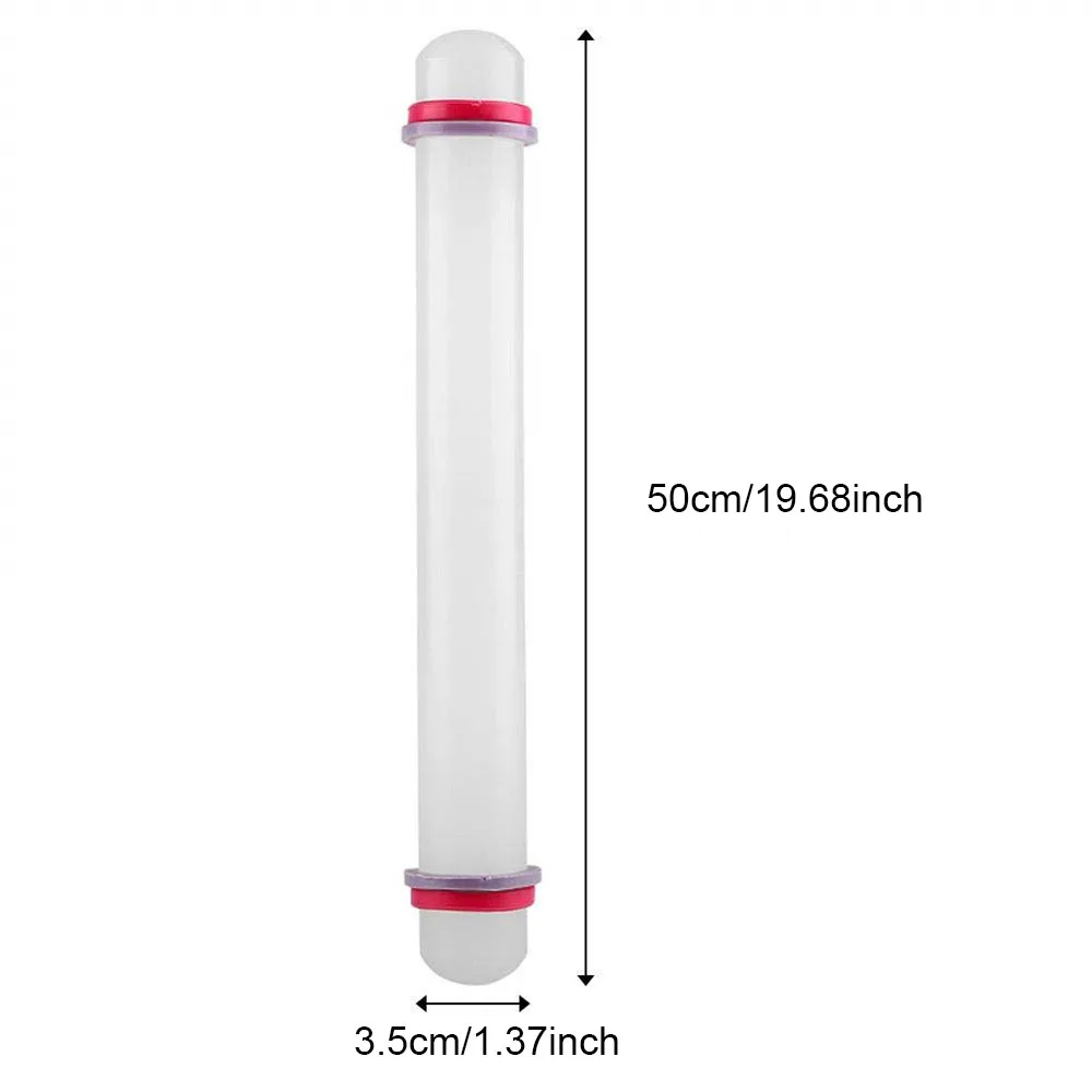 20 дюймовая Скалка антипригарная пластиковая стальная скалка для сахара помадки