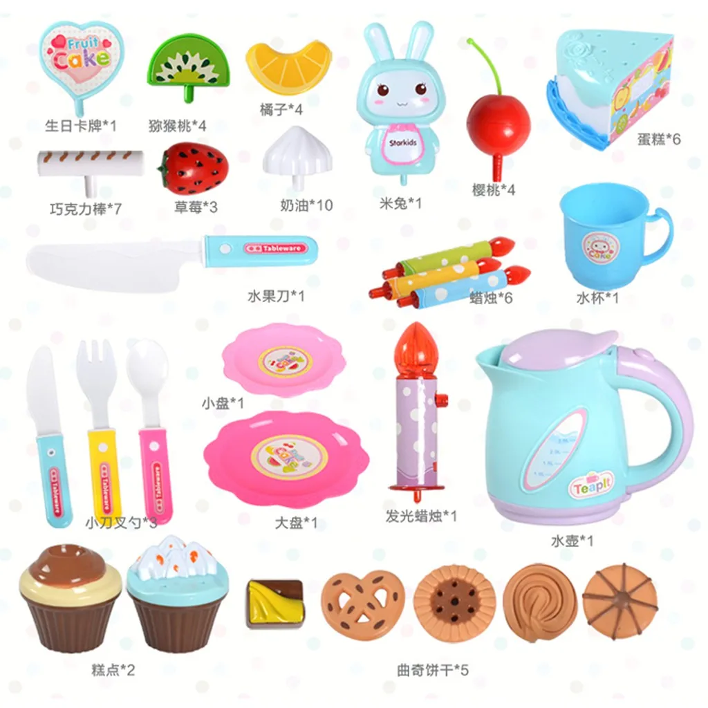 Новые DIY ролевые игры фруктовая резка торт на день рождения кухня еда игрушки Cocina