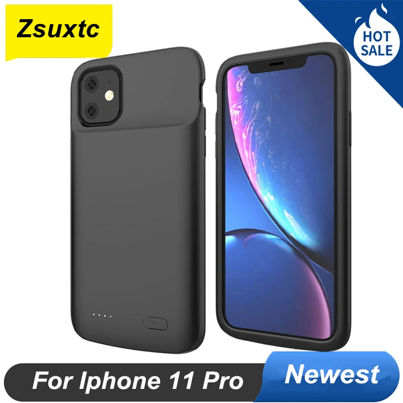 

For iphone 11 Pro Battery Case 4800 Mah Silicone Material ultra-thin Smart Cover Power Bank For iphone 11 Pro Battery Case