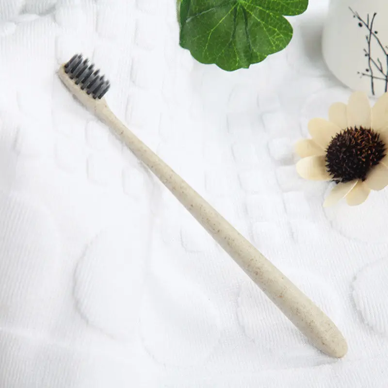 Зубная щетка 4 шт./партия бамбуковая угольная зубная дорожная портативная ручная